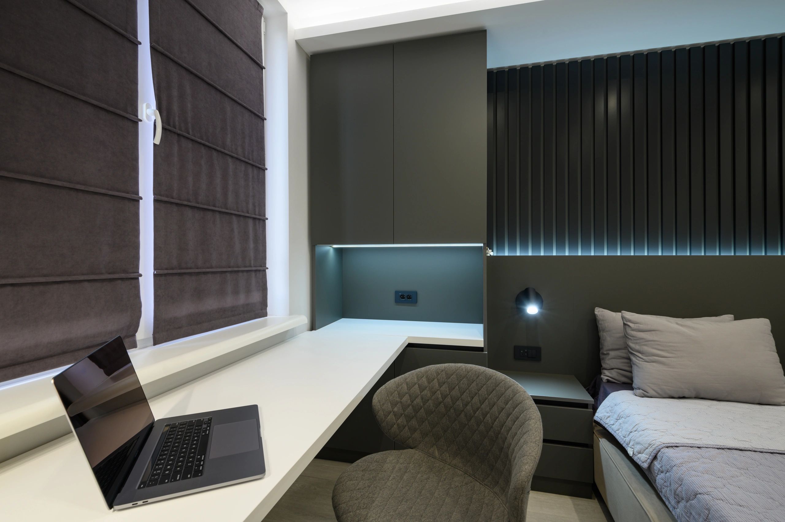 Luxury bedroom interior with bespoke wardrobe inspiration